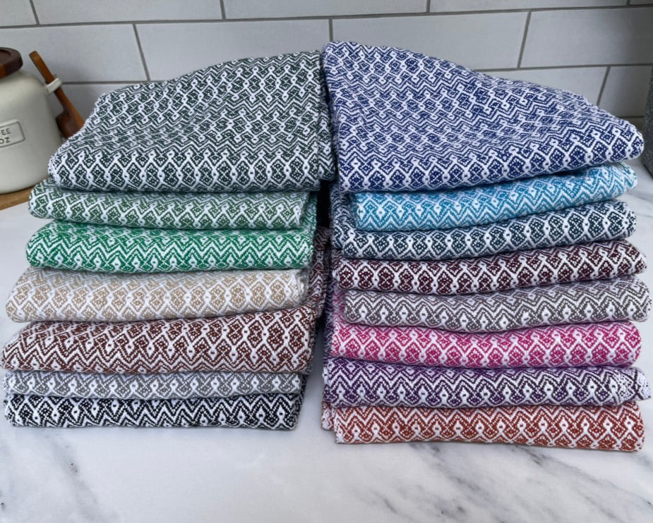 Dancing Diamond Handwoven Kitchen Towels