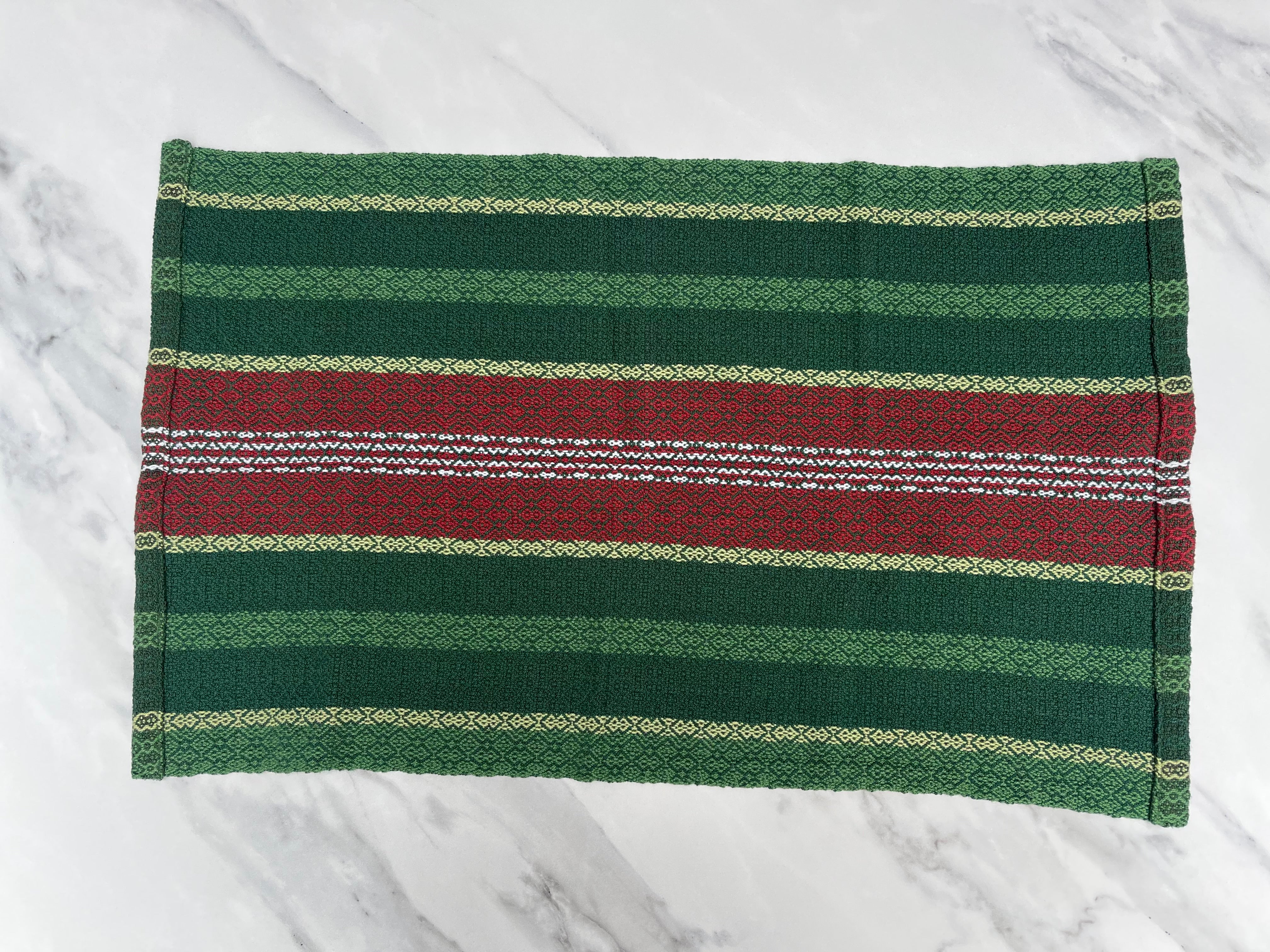 Classic Holiday Handwoven Cotton Kitchen Towels