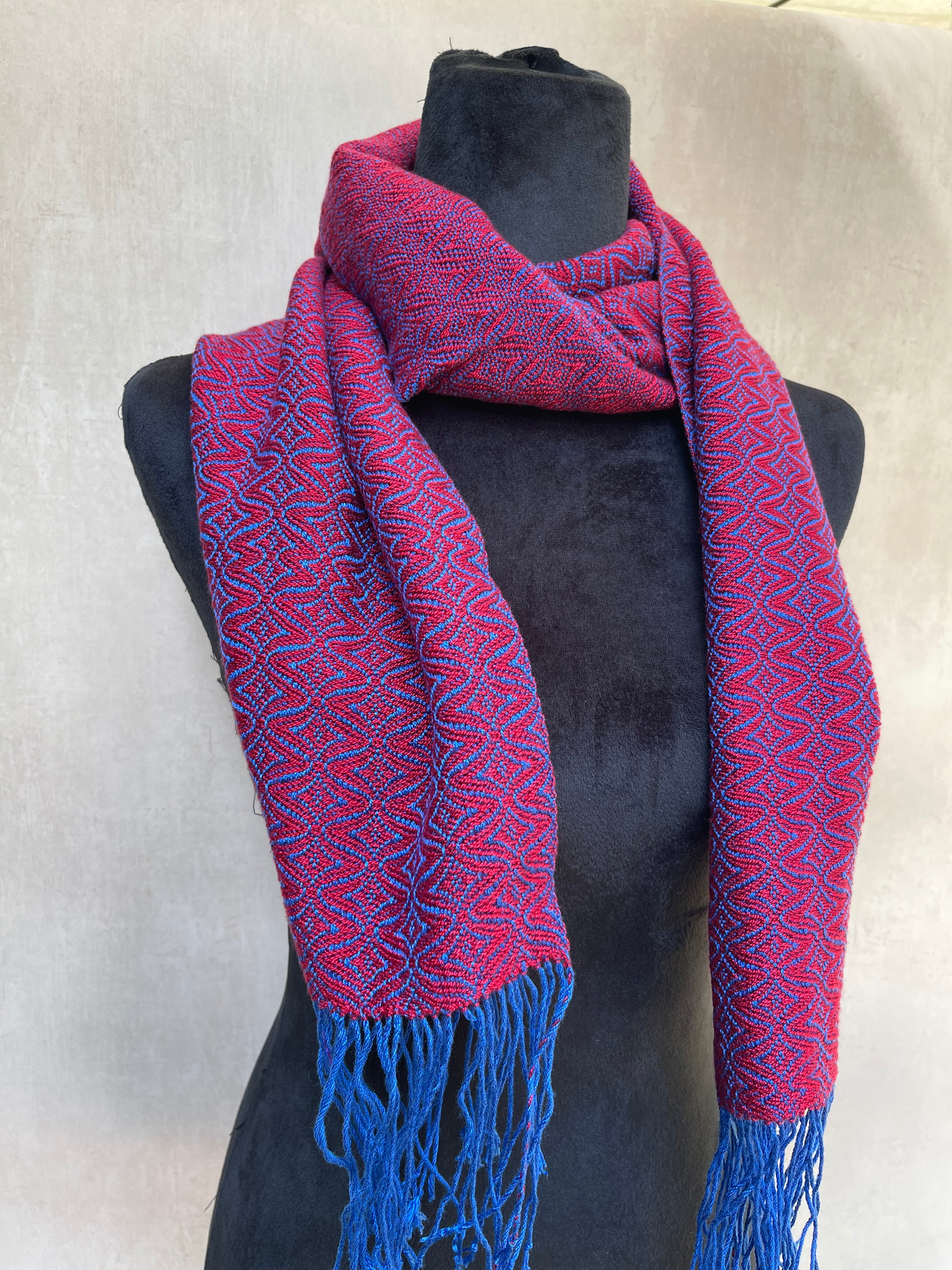 Royal Ruby Handwoven Tencel Scarf
