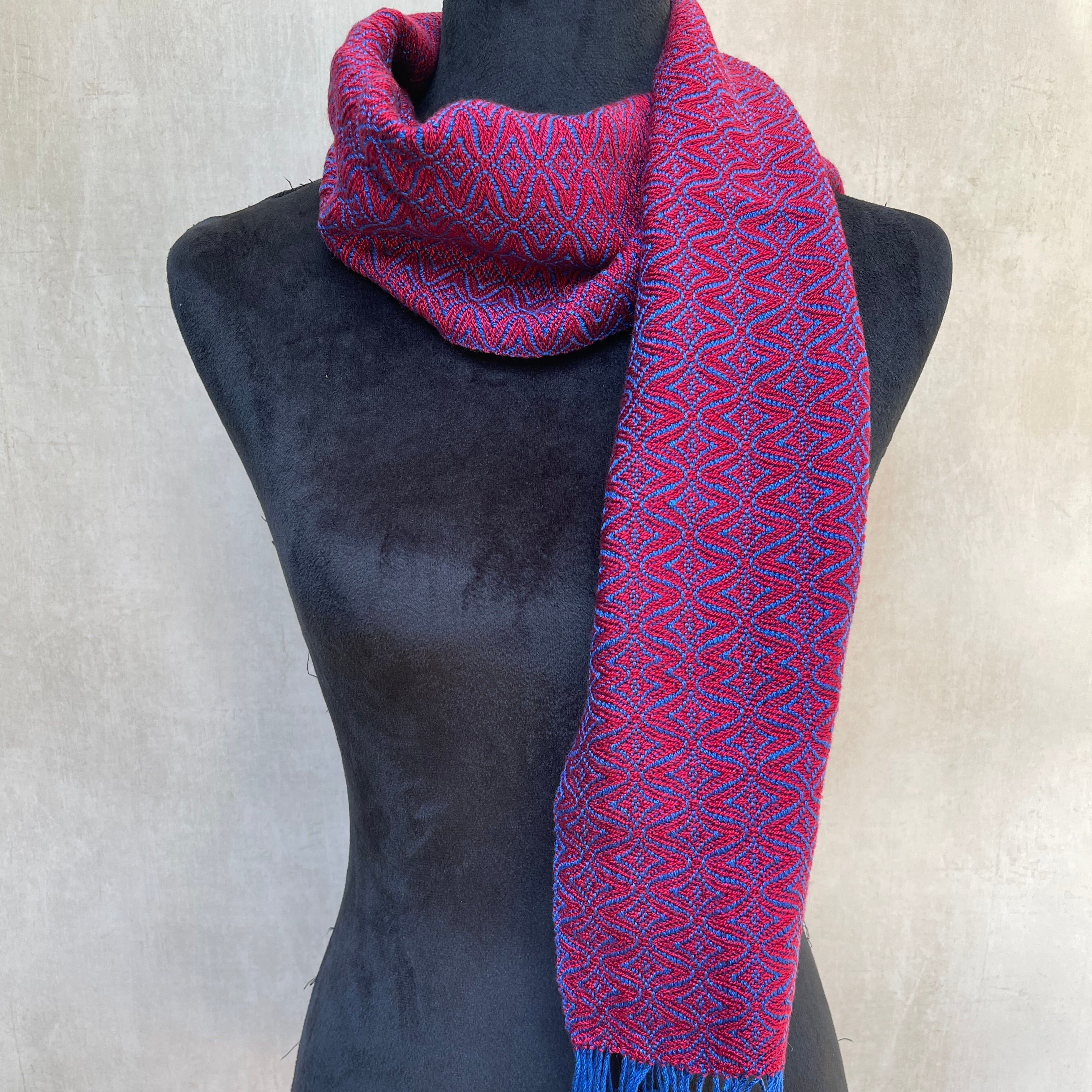 Royal Ruby Handwoven Tencel Scarf