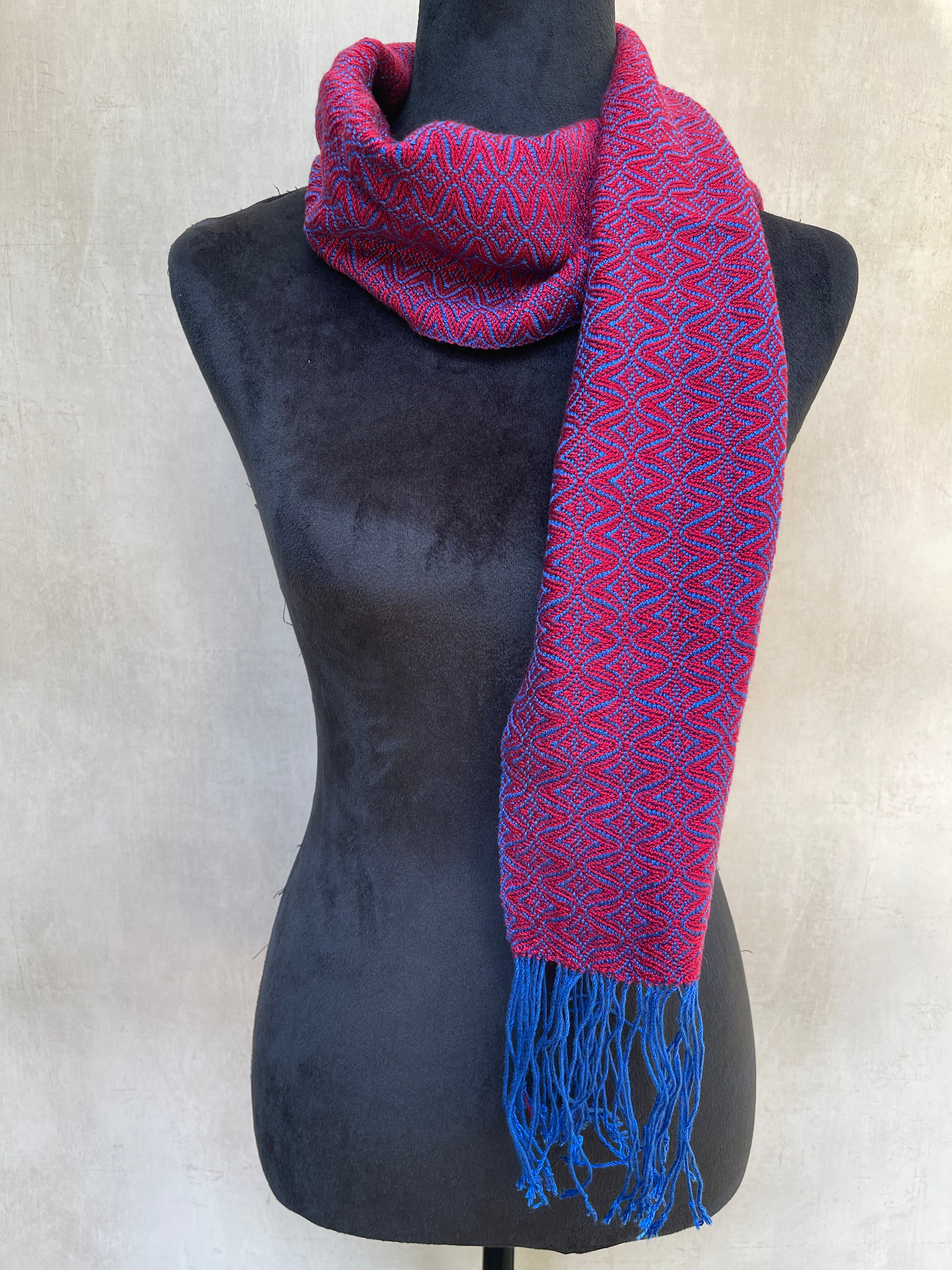 Royal Ruby Handwoven Tencel Scarf