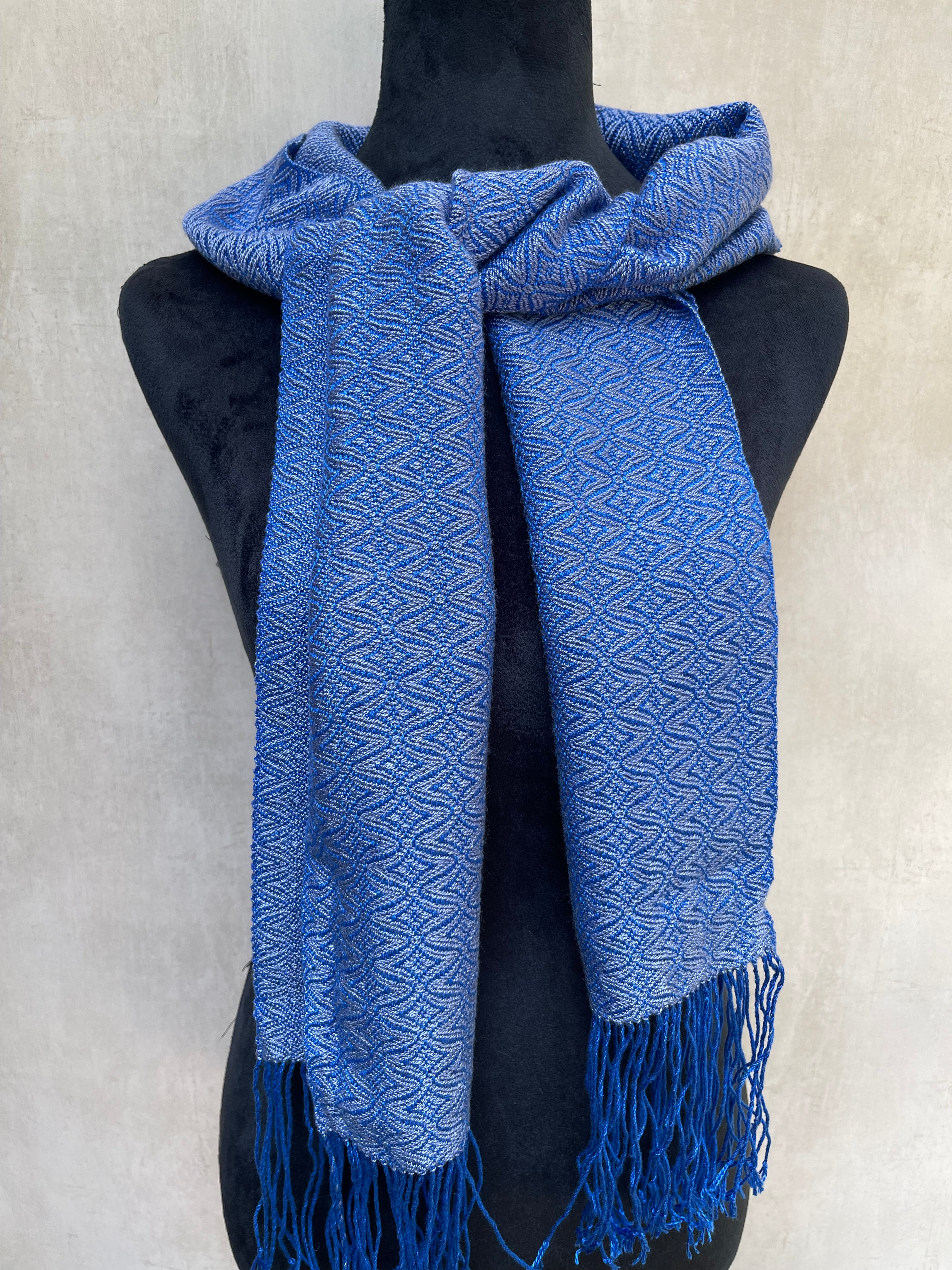 Blueberry Handwoven Tencel Scarf