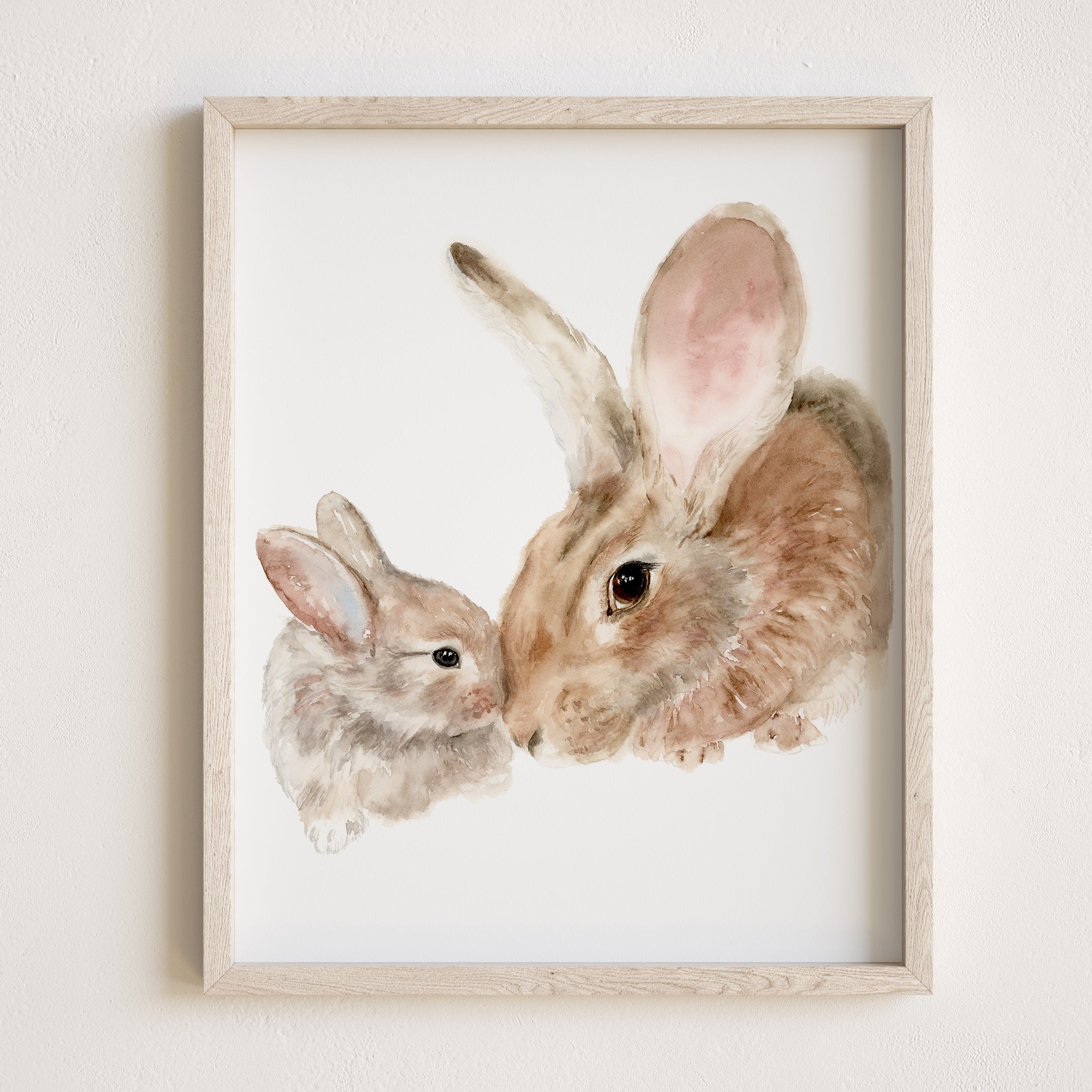 "Bunny Kisses" Watercolor Print