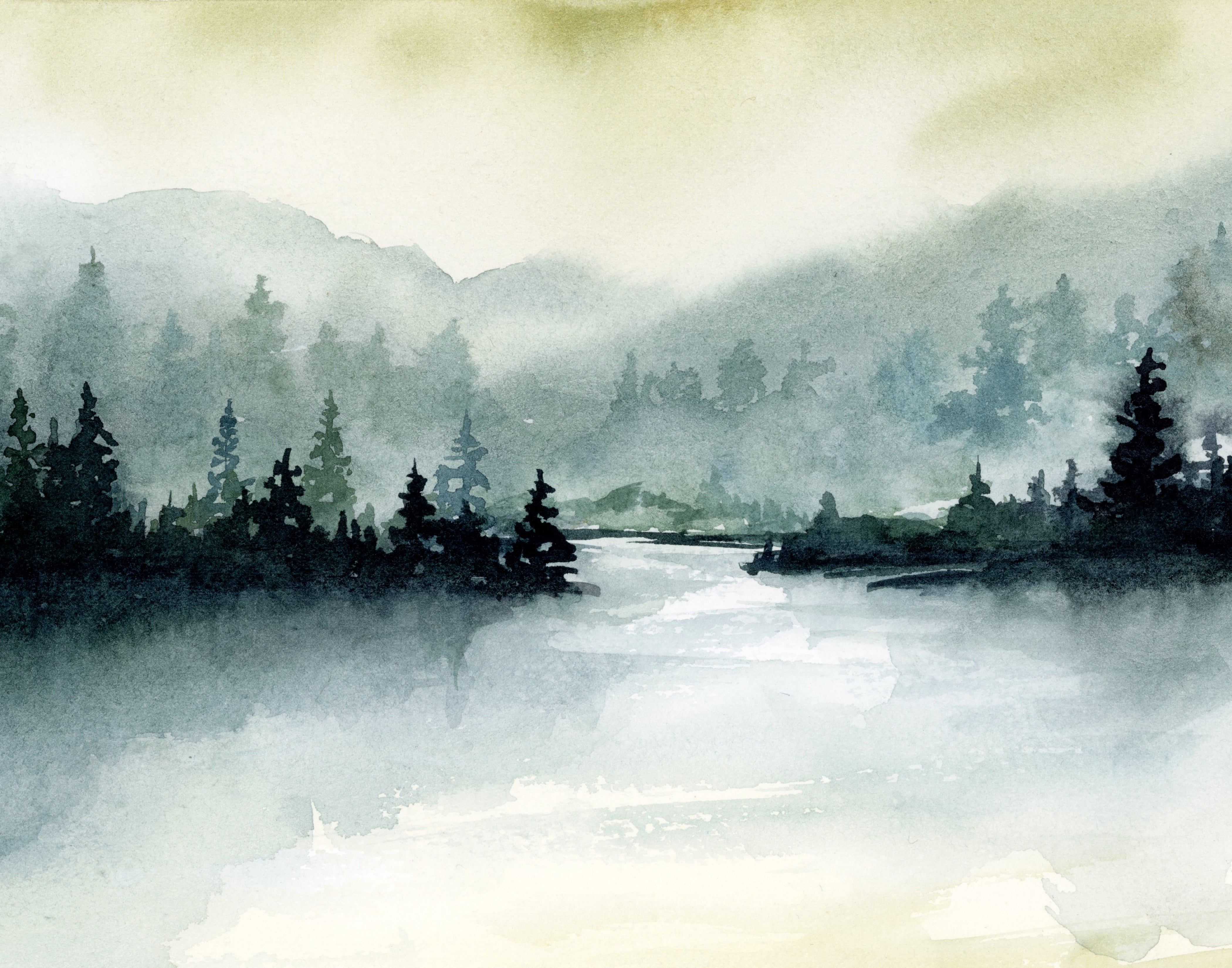 Muted Forest Lake