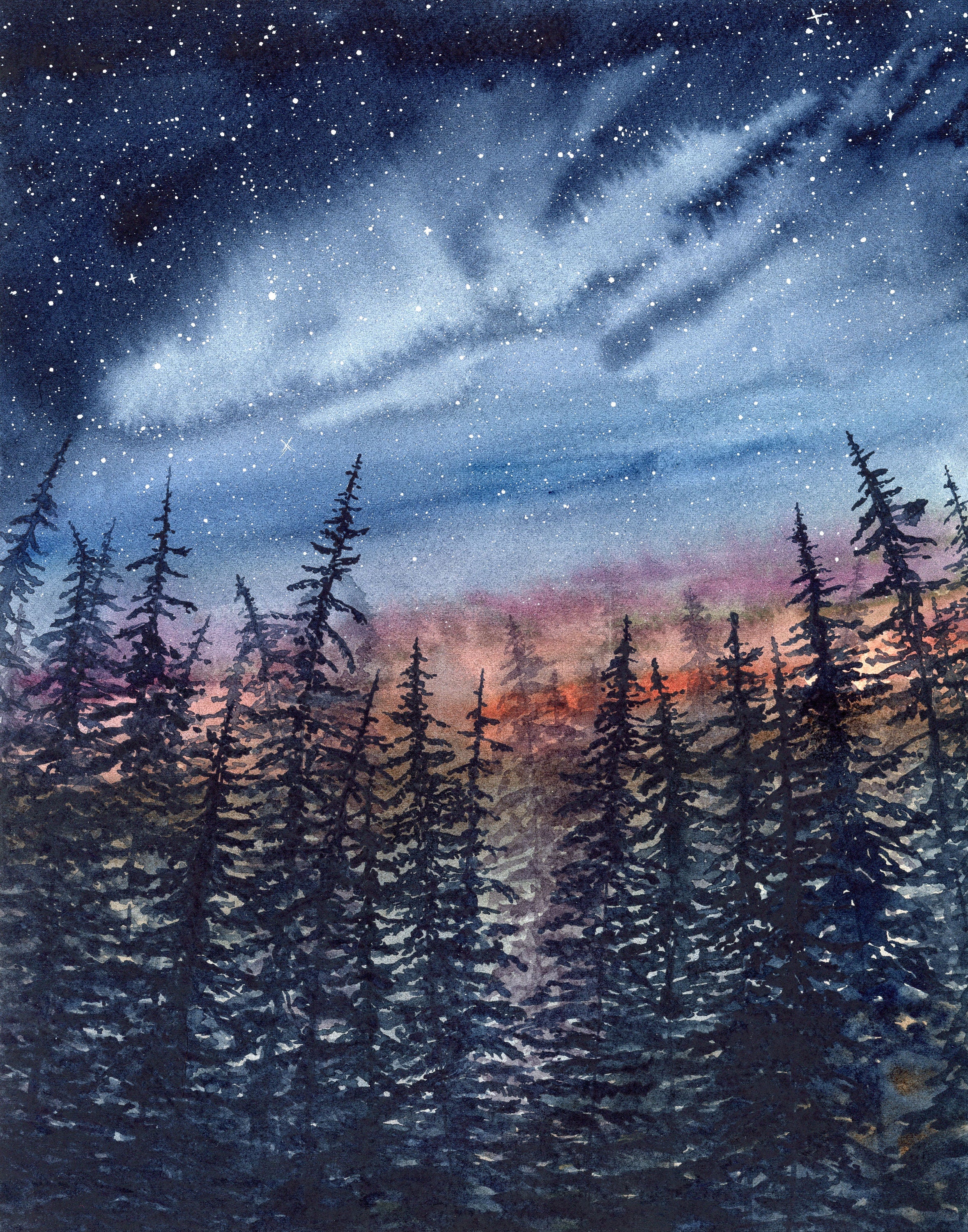 Starry Night Sky at Dusk