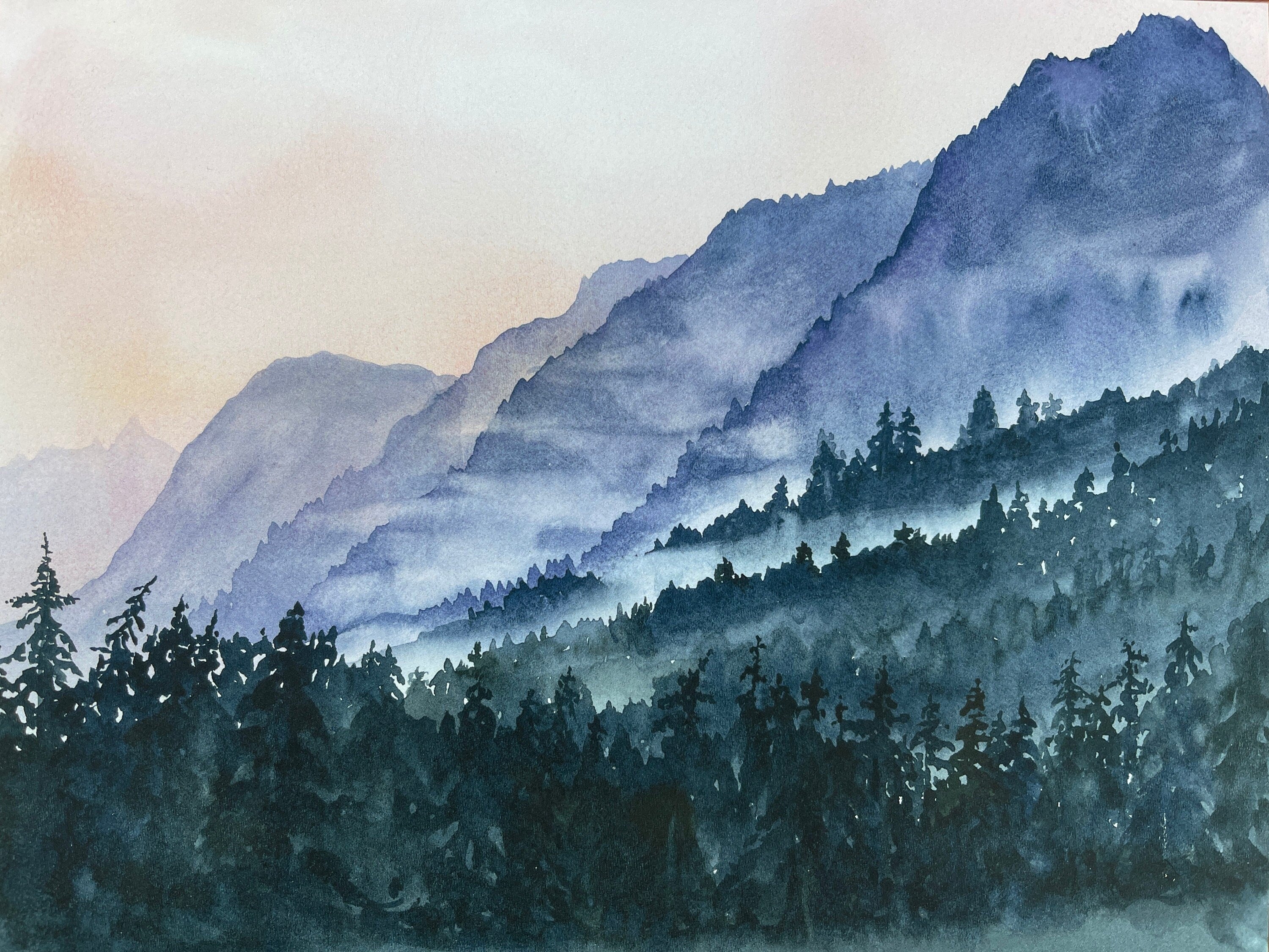 Fog rolling in through the Cascades