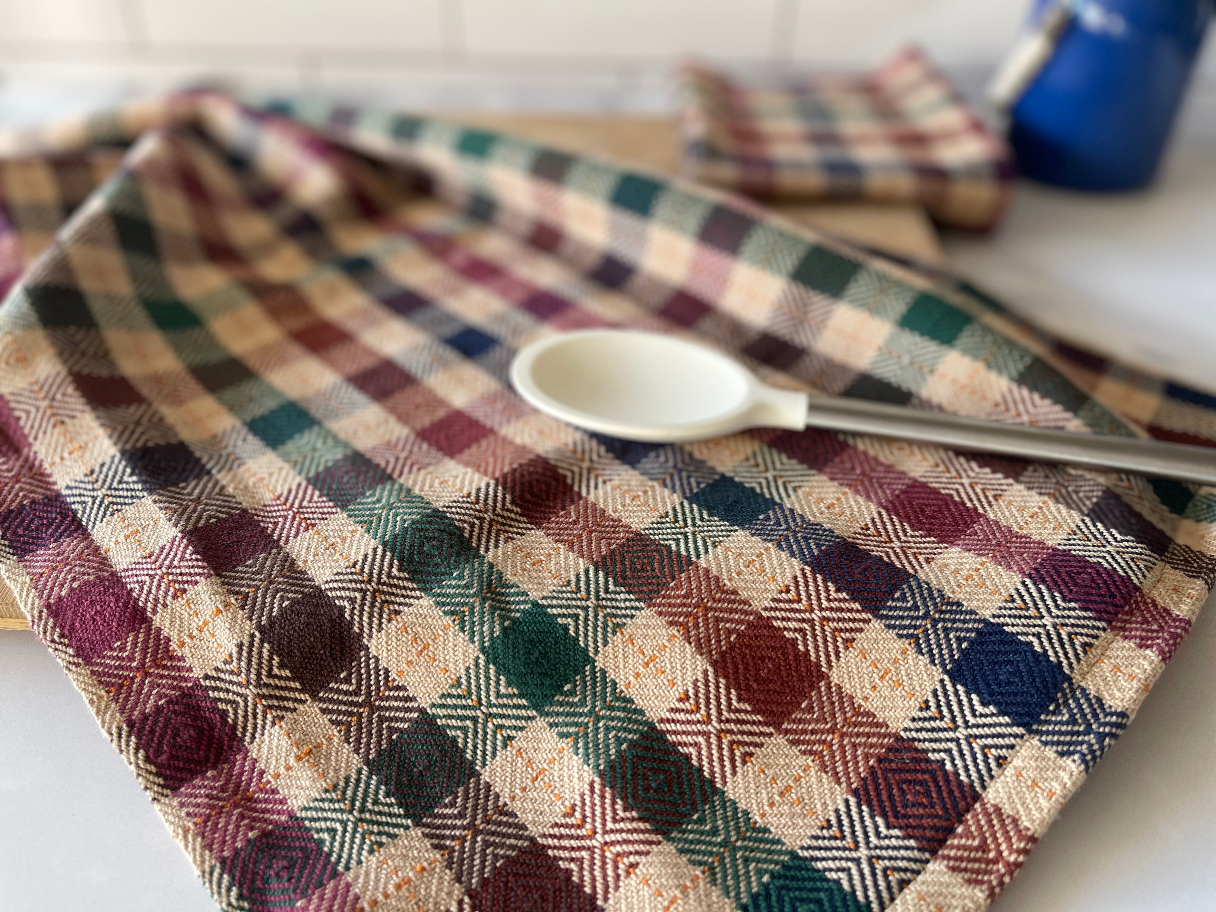 Autumn Harvest Handwoven 100% Cotton Kitchen Towels