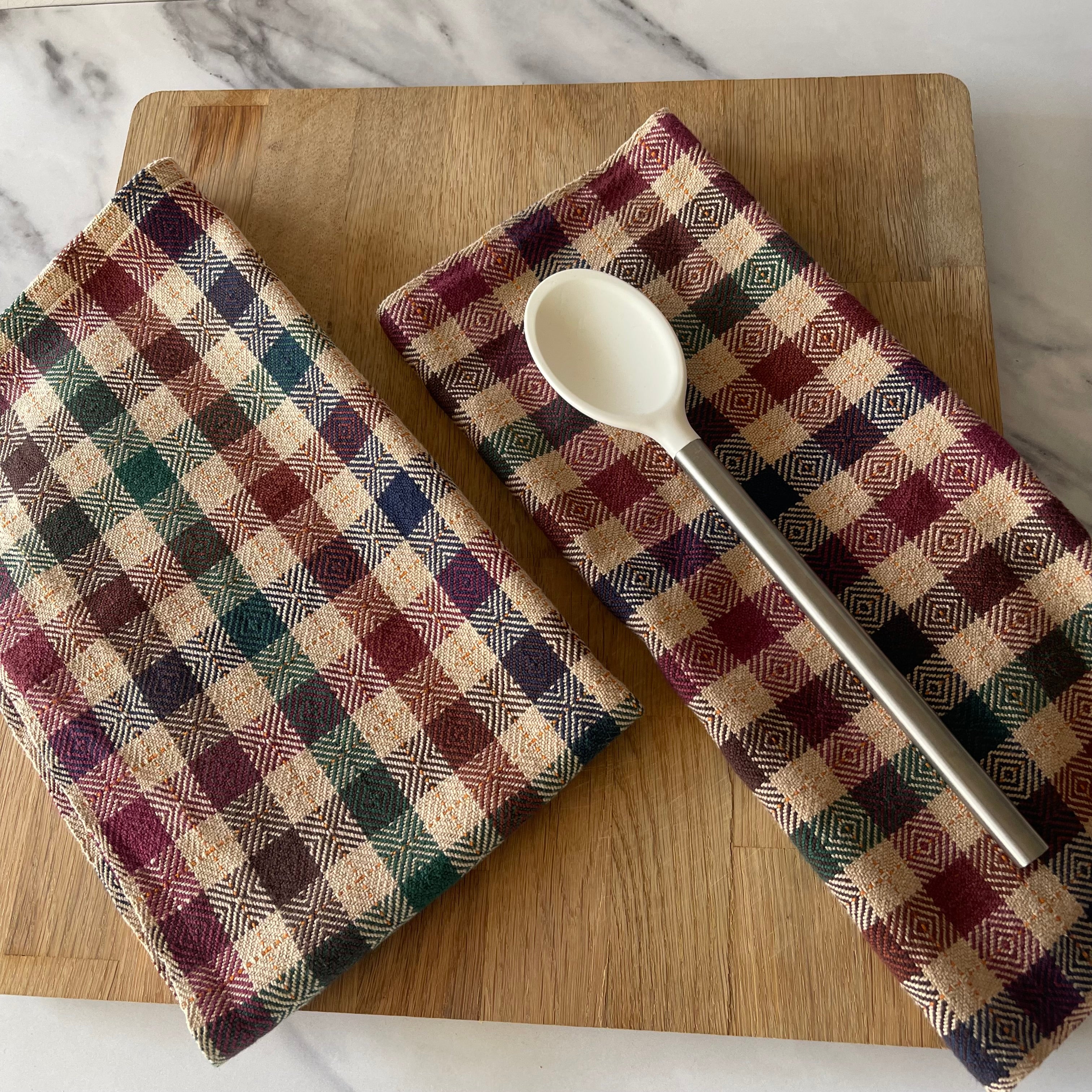 Autumn Harvest Handwoven 100% Cotton Kitchen Towels