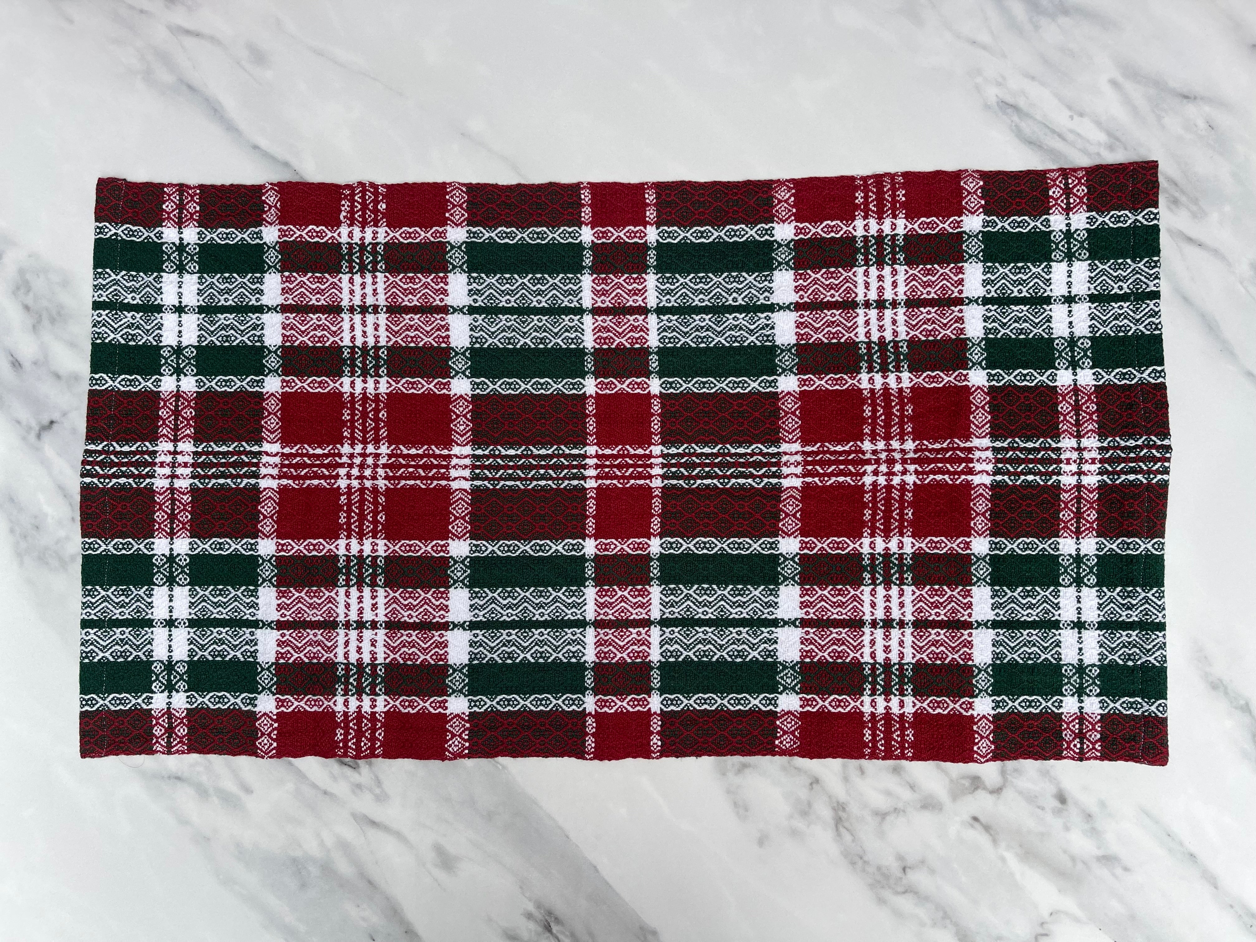 Classic Holiday Handwoven Cotton Kitchen Towels