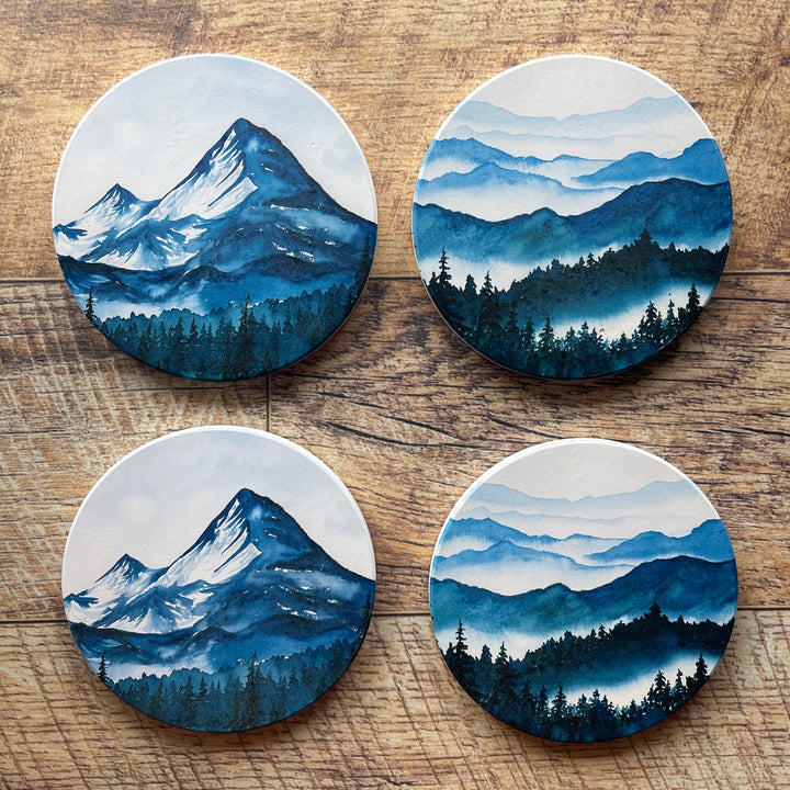 Set of 4 Ceramic Coasters