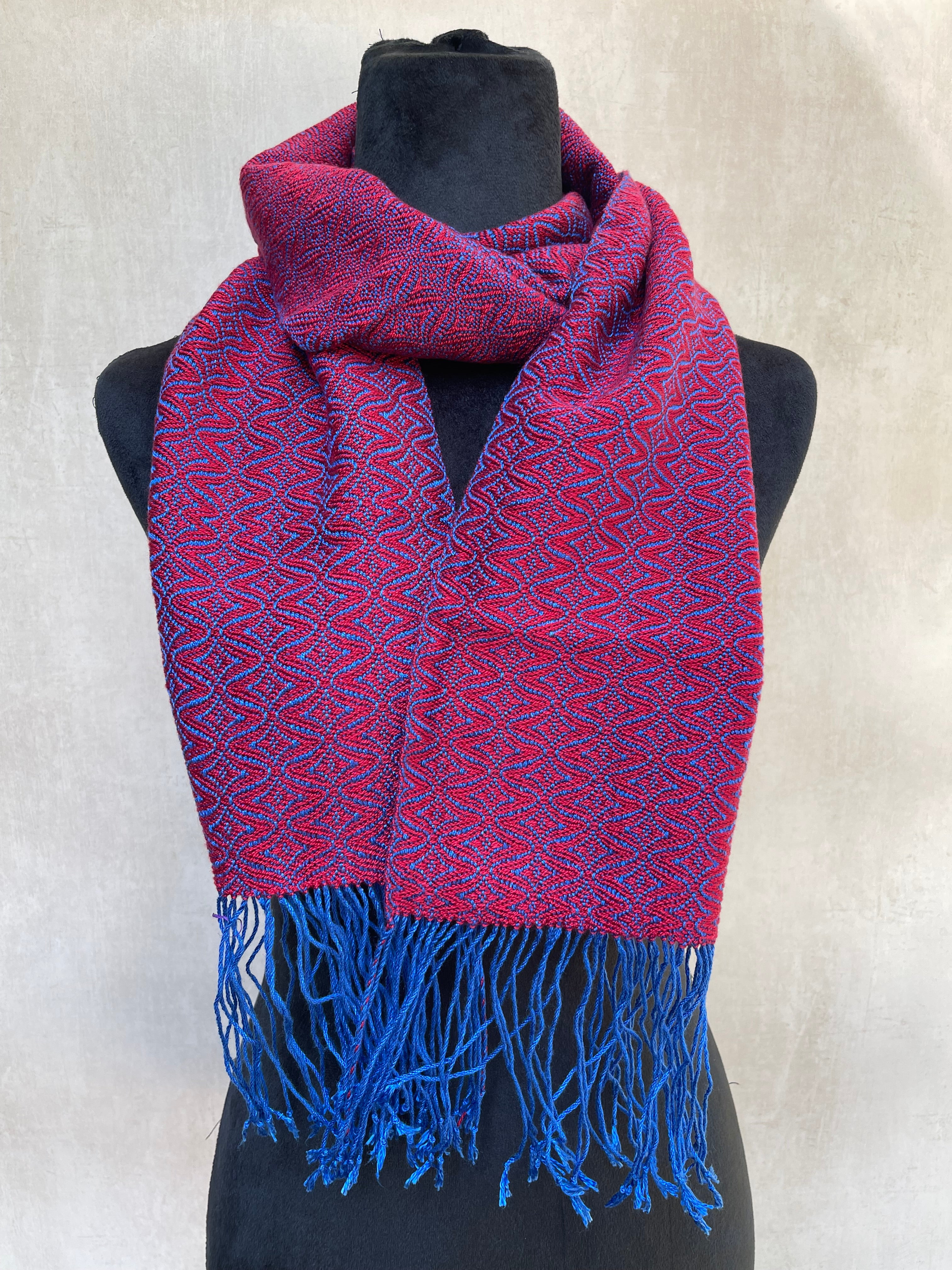 Royal Ruby Handwoven Tencel Scarf