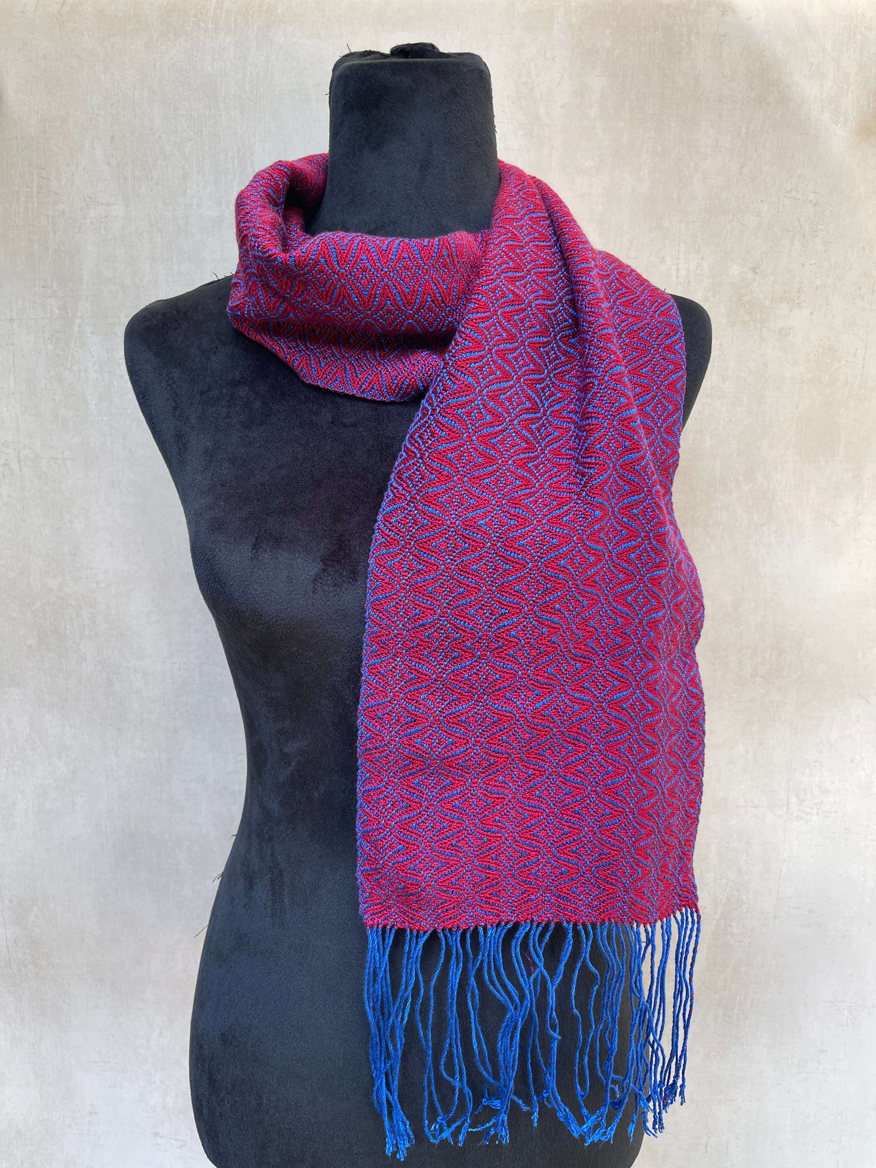 Royal Ruby Handwoven Tencel Scarf