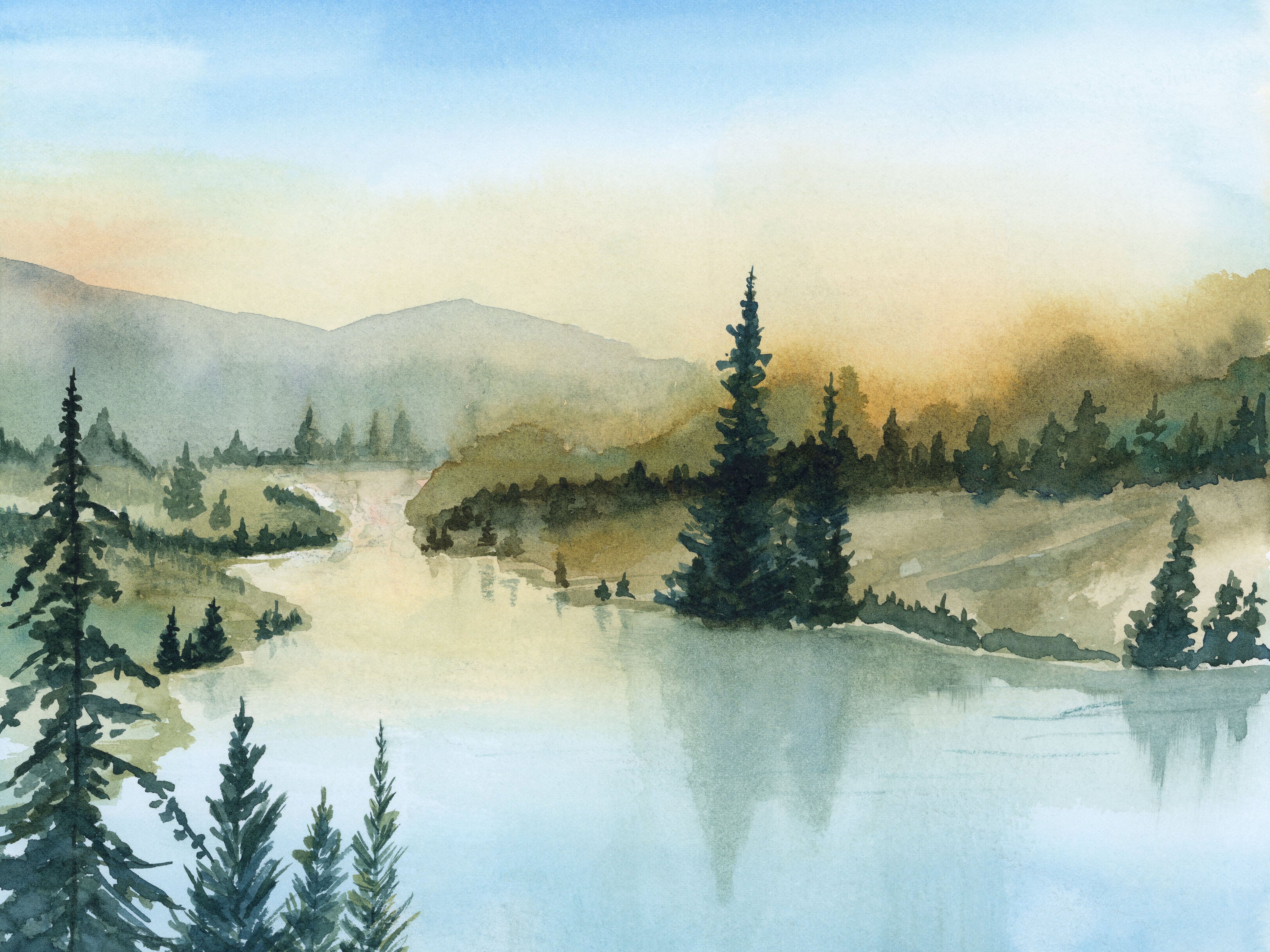 "Quiet of Dawn" Soft Lake