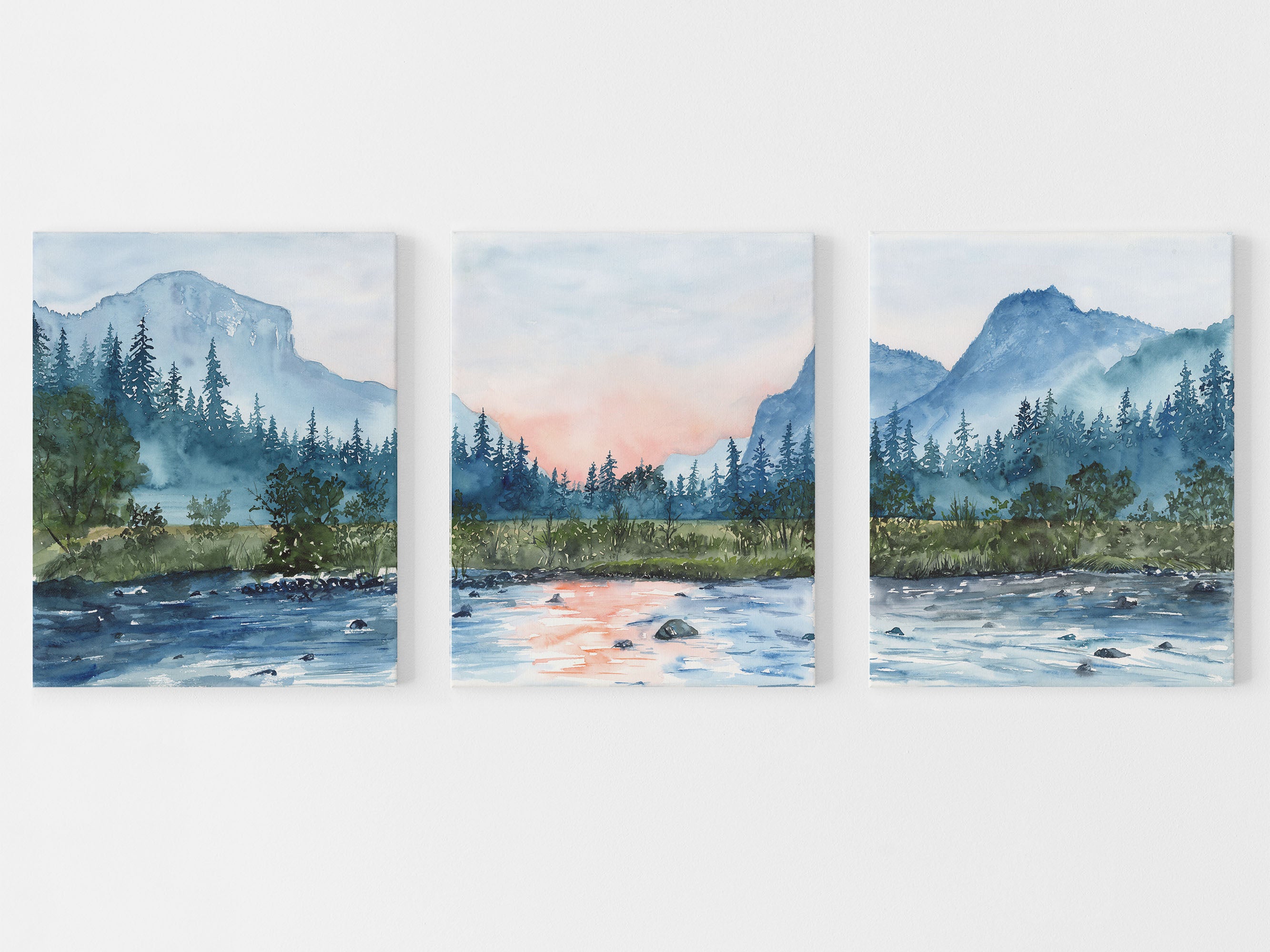 3 Panel Set - Yosemite Valley